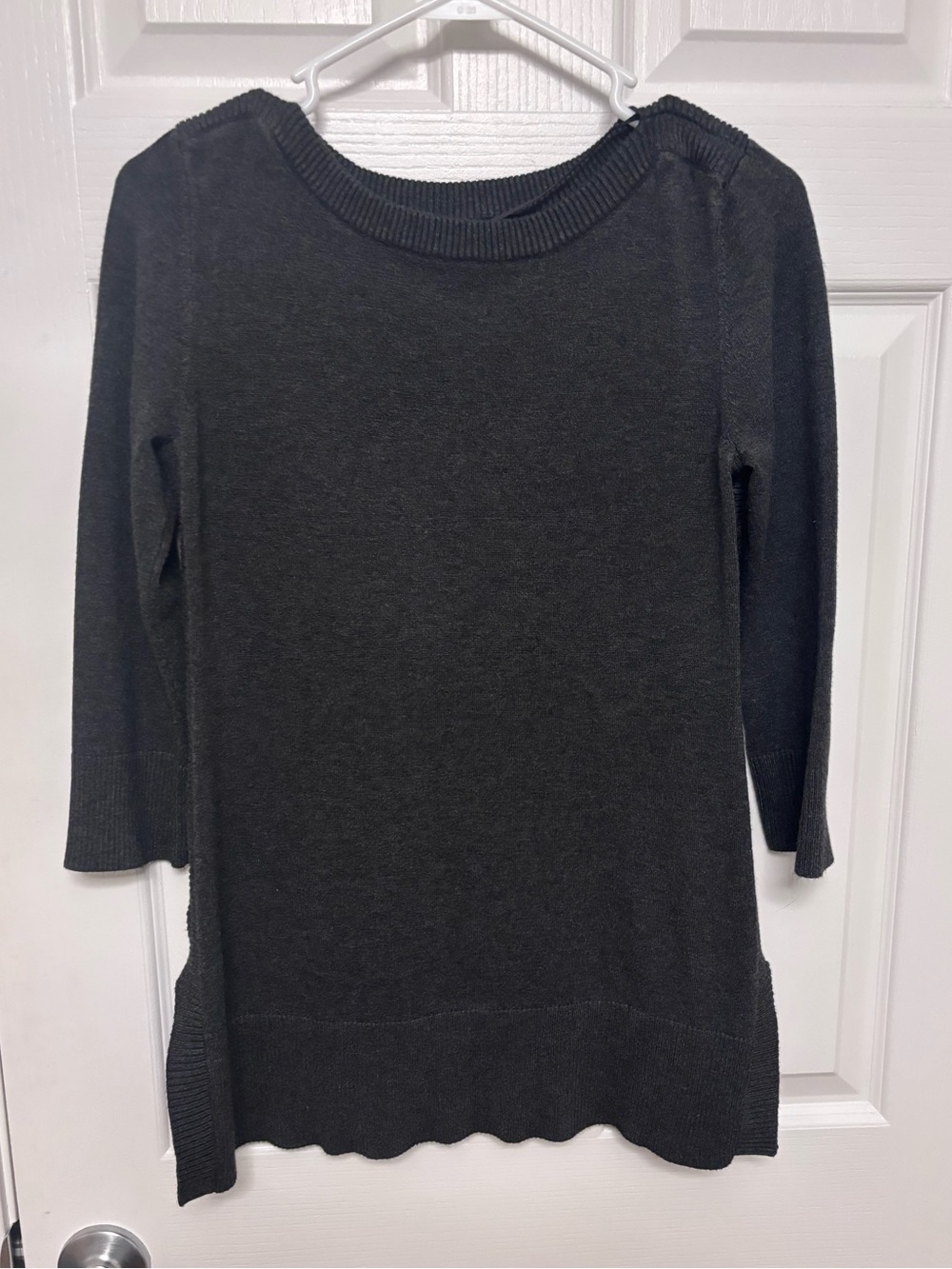 Cable & Gauge Charcoal Long Sleeve Knit Tunic
